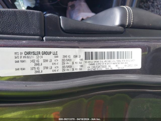 1C4RJFCG0FC726335 Jeep Grand Cherokee Overland