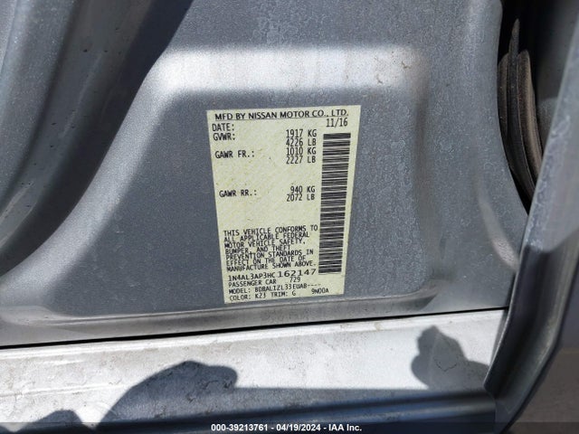 Nissan Altima 2.5 Sv 2017 1N4AL3AP3HC162147 Image 9