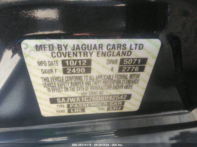 2013 JAGUAR XJ SAJWA1C76D8V42542 Photo 8