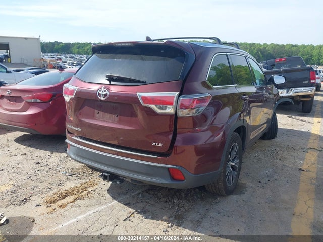 Toyota Highlander Xle V6 2016 5TDKKRFH1GS150324 Image 4