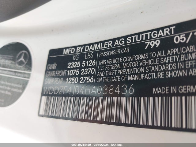 Mercedes-Benz E 300 2017 WDDZF4JB4HA038436 Image 9