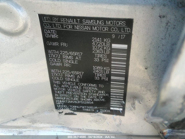 Nissan ROGUE S 2018 KNMAT2MV8JP512854 Image 9