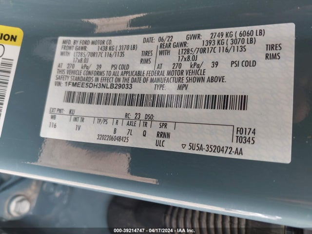 Ford Bronco Badlands 2022 1FMEE5DH3NLB29033 Image 9