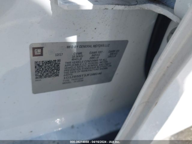 1G1ZB5ST3JF168146 Chevrolet Malibu 1ls