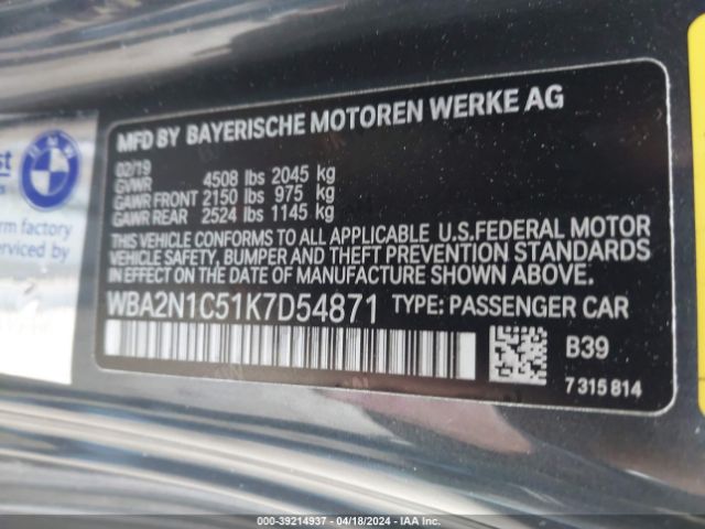 WBA2N1C51K7D54871 BMW M240i