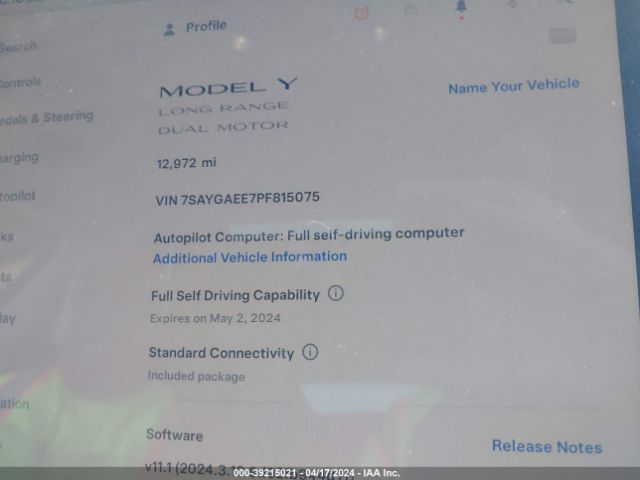 2023 TESLA MODEL Y 7SAYGAEE7PF815075 Photo 8