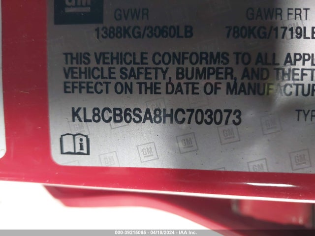 Chevrolet Spark Ls Cvt 2017 KL8CB6SA8HC703073 Image 9