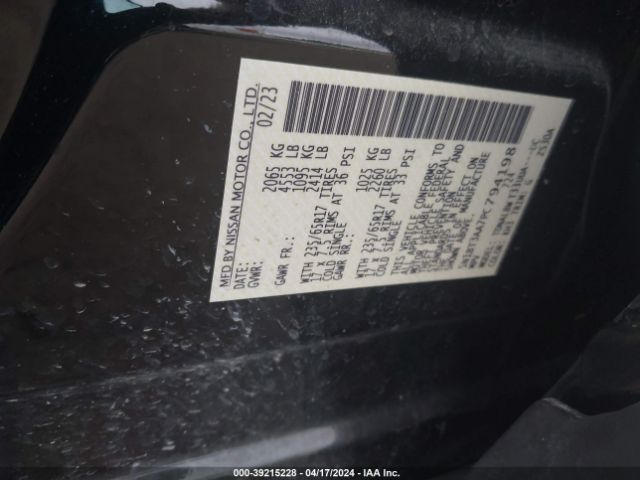 5N1BT3AA7PC794198 Nissan Rogue S Fwd