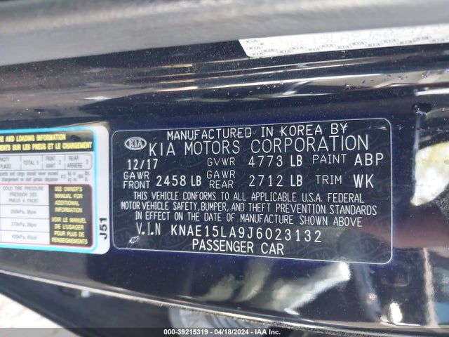 KIA Stinger 2018 KNAE15LA9J6023132 Image 9