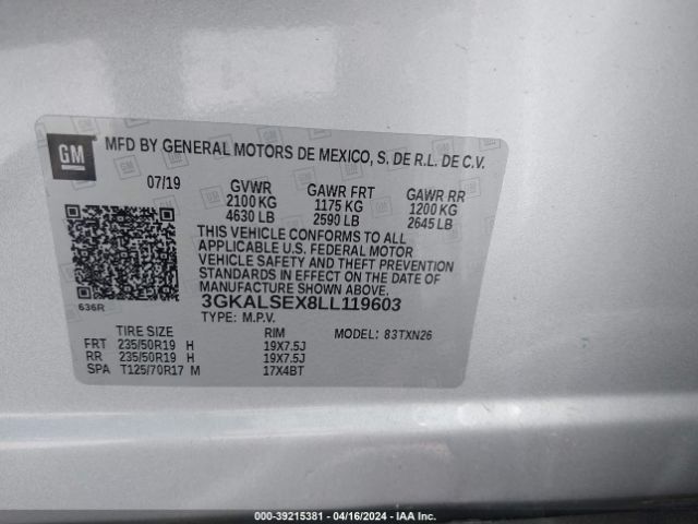 3GKALSEX8LL119603 GMC Terrain Fwd Denali