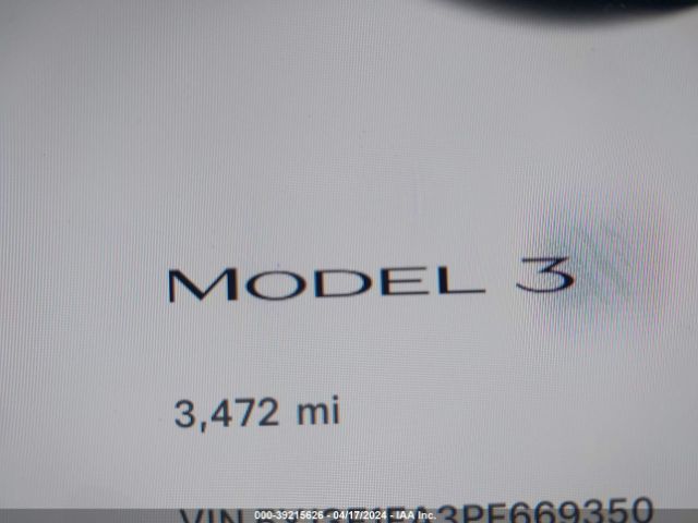 5YJ3E1EA3PF669350 Tesla Model 3 Rear-wheel Drive