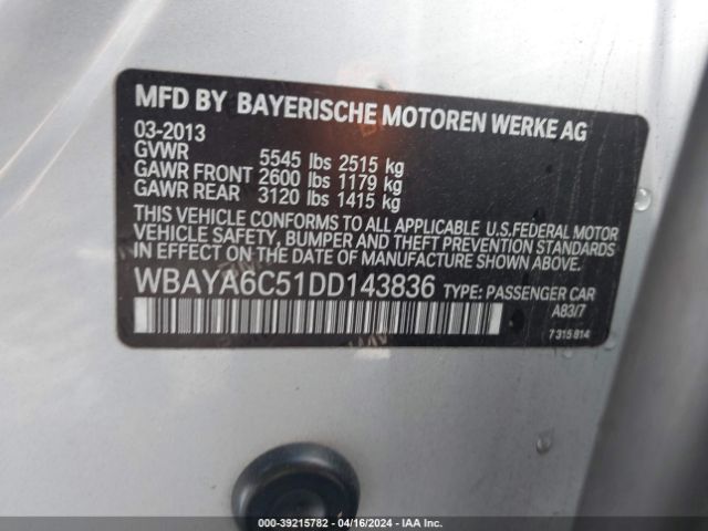 2013 BMW 740I WBAYA6C51DD143836 Photo 8