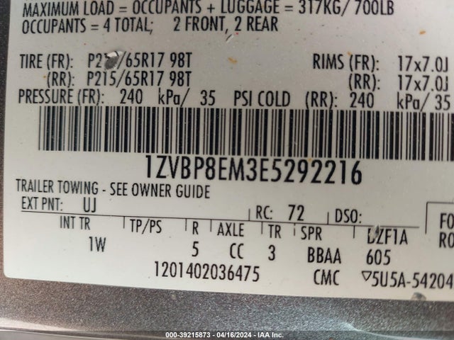 Ford Mustang V6 2014 1ZVBP8EM3E5292216 Image 9