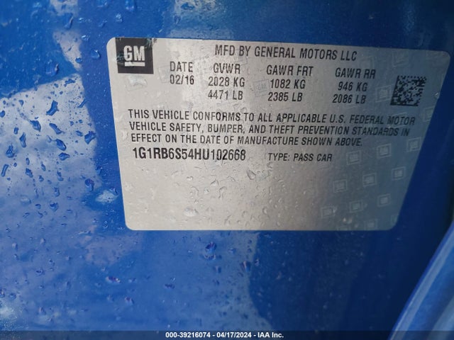 Chevrolet Volt Premier 2017 1G1RB6S54HU102668 Image 9