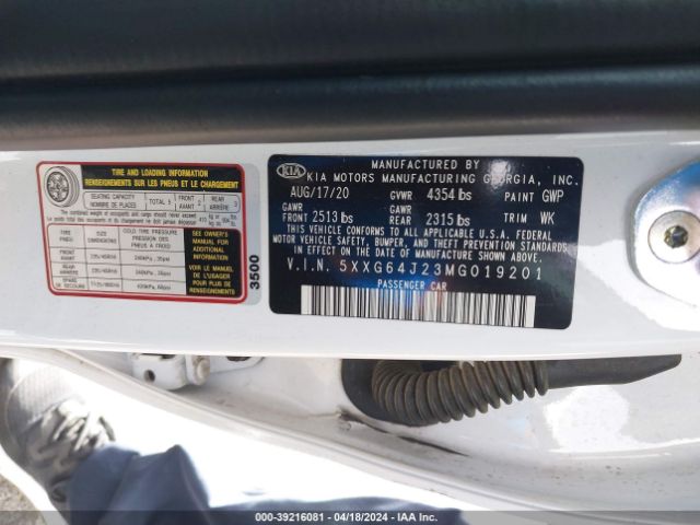 5XXG64J23MG019201 KIA K5 Gt-line
