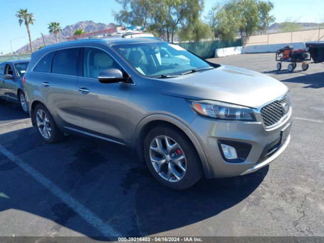 Auction sale of the 2016 Kia Sorento 3.3l Sx, vin: 5XYPKDA55GG015043, lot number: 39216403