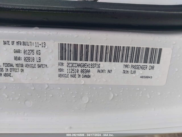 2014 CHRYSLER 300 2C3CCAAG0EH193716 Photo 8