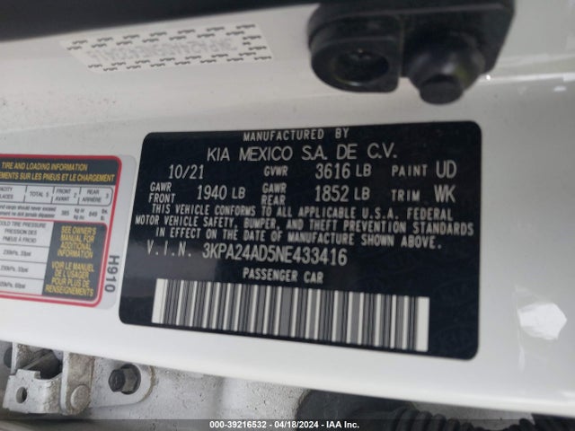 KIA RIO S 2022 3KPA24AD5NE433416 Image 9