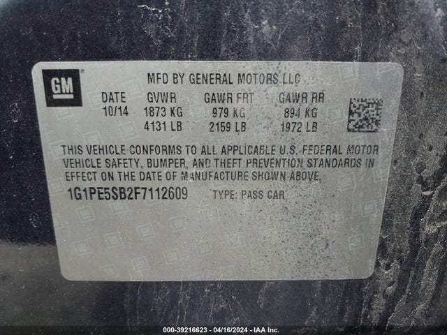 Chevrolet Cruze 2lt Auto 2015 1G1PE5SB2F7112609 Image 9