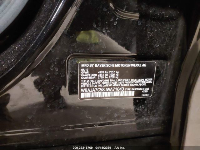 WBAJA7C58JWA71043 BMW 530i Xdrive