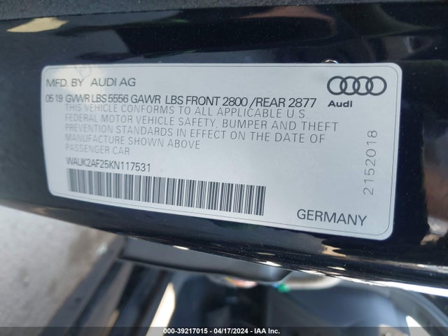 WAUK2AF25KN117531 Audi A6 55 Premium