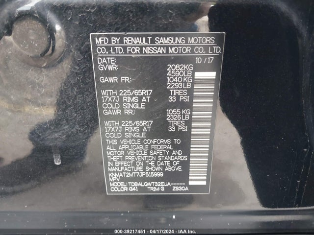 Nissan ROGUE SV 2018 KNMAT2MT7JP515999 Image 9