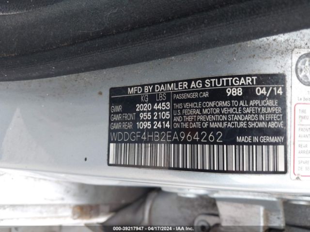 WDDGF4HB2EA964262 Mercedes-Benz C 250 Luxury/sport