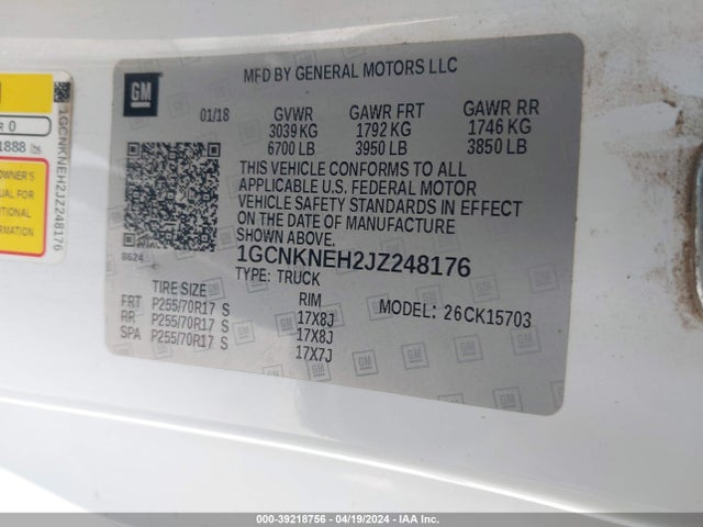 Chevrolet Silverado 1500 Wt 2018 1GCNKNEH2JZ248176 Image 9