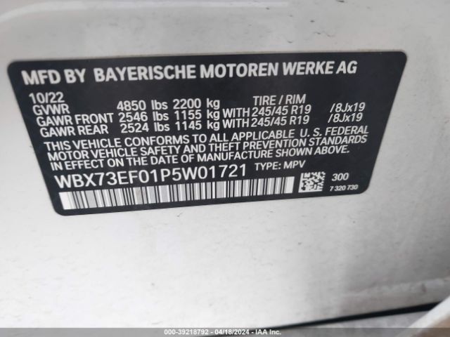 WBX73EF01P5W01721 BMW X1 Xdrive28i