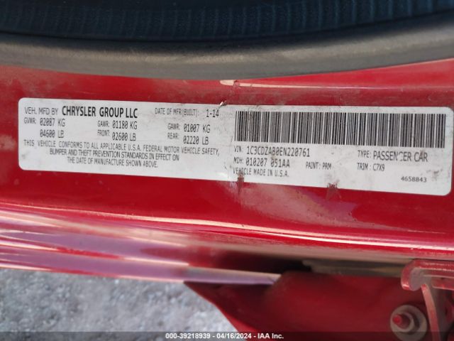 1C3CDZAB0EN220761 Dodge AVENGER SE