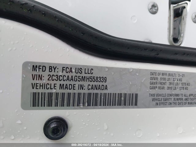 2C3CCAAG5MH558339 Chrysler 300 Touring