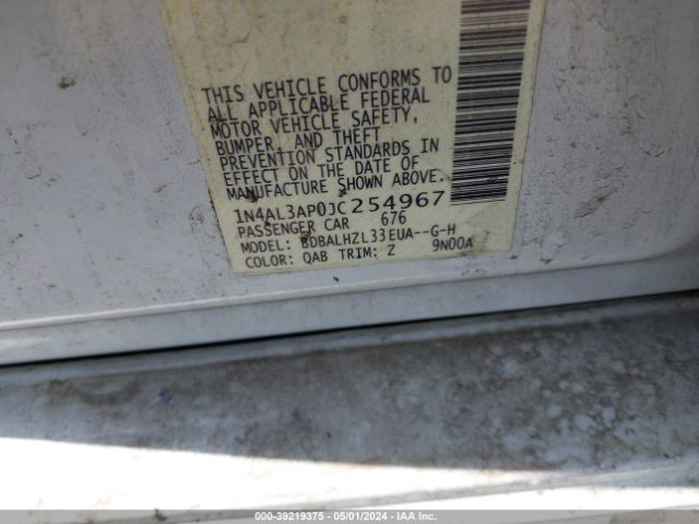 1N4AL3AP0JC254967 Nissan Altima 2.5 Sr