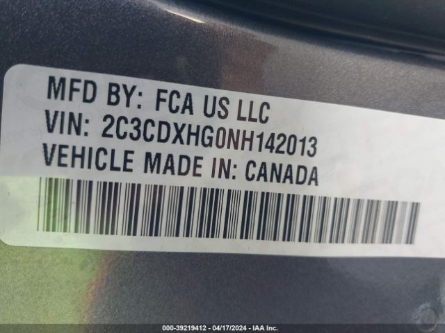2C3CDXHG0NH142013 Dodge Charger Gt Rwd