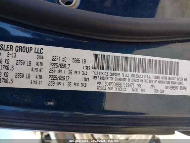 3C4PDCAB9ET119471 Dodge Journey American Value Pkg
