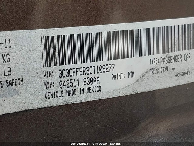 2012 FIAT 500C 3C3CFFER3CT109277 Photo 8