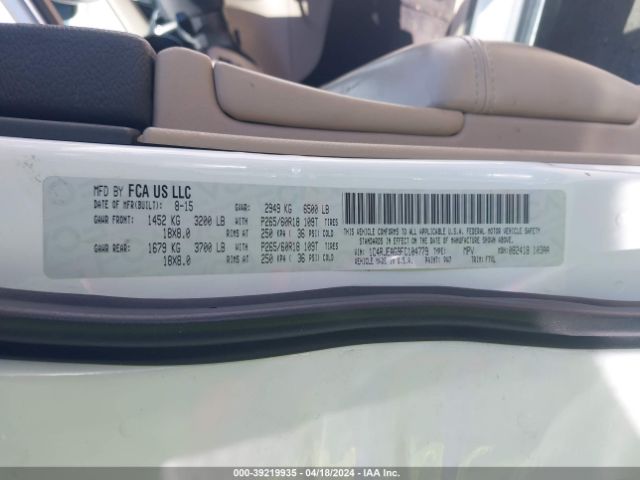 1C4RJEAG9FC104779 Jeep Grand Cherokee Laredo