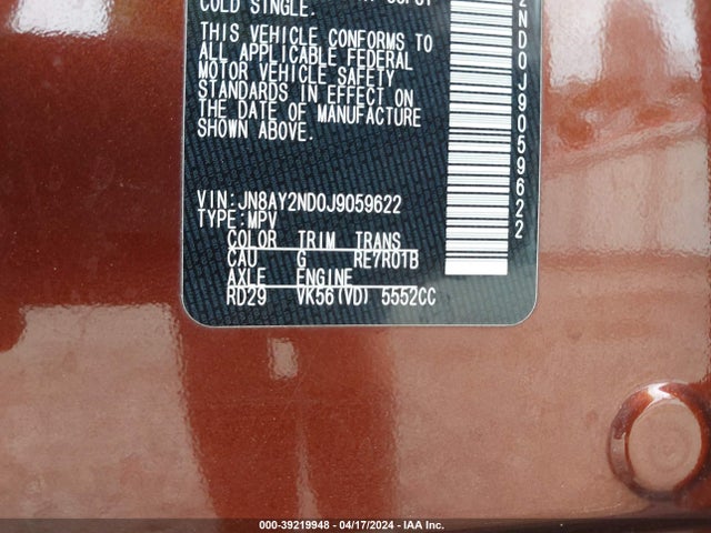 Nissan Armada Sl 2018 JN8AY2ND0J9059622 Image 9