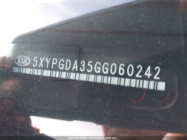 KIA Sorento 2.4l Lx 2016 5XYPGDA35GG060242 Image 9