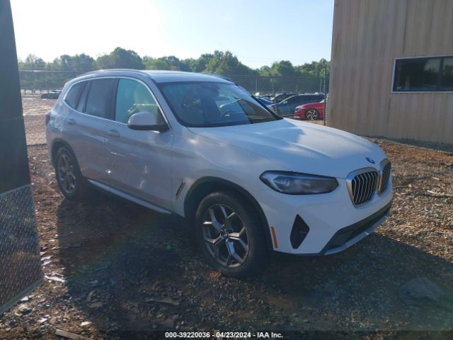 Auction sale of the 2022 Bmw X3 Xdrive30i, vin: 5UX53DP07N9M22732, lot number: 39220036