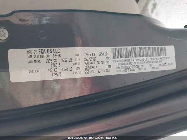 Dodge Grand Caravan Sxt 2017 2C4RDGCG5HR604786 Image 9