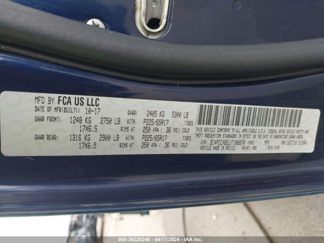 3C4PDCAB2JT188870 Dodge JOURNEY SE