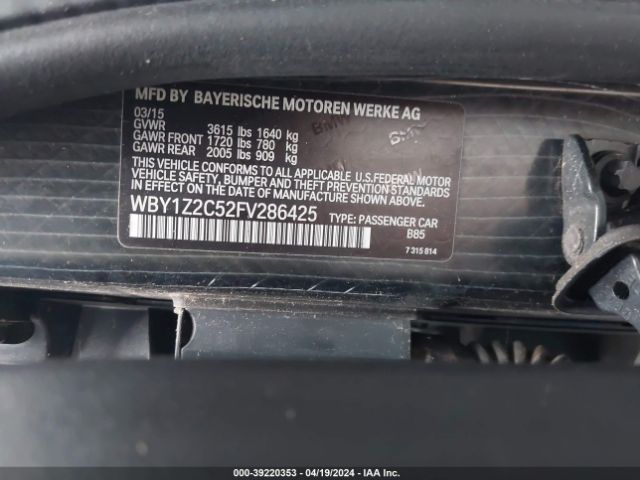 WBY1Z2C52FV286425 BMW I3