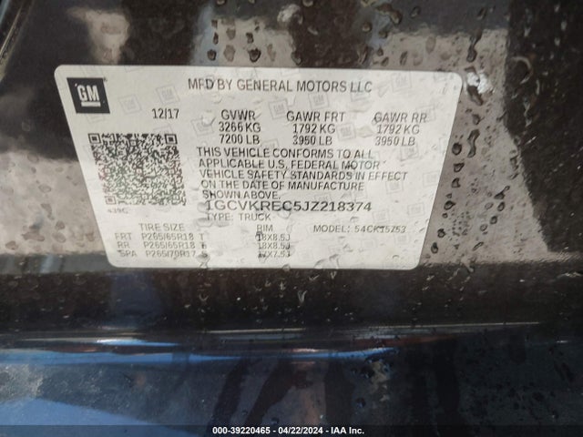 Chevrolet Silverado 1500 2lt 2018 1GCVKREC5JZ218374 Image 9