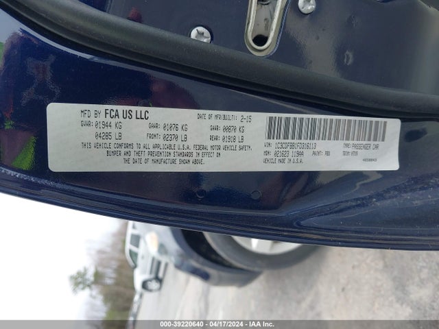 Dodge DART SXT 2015 1C3CDFBB1FD316113 Image 9