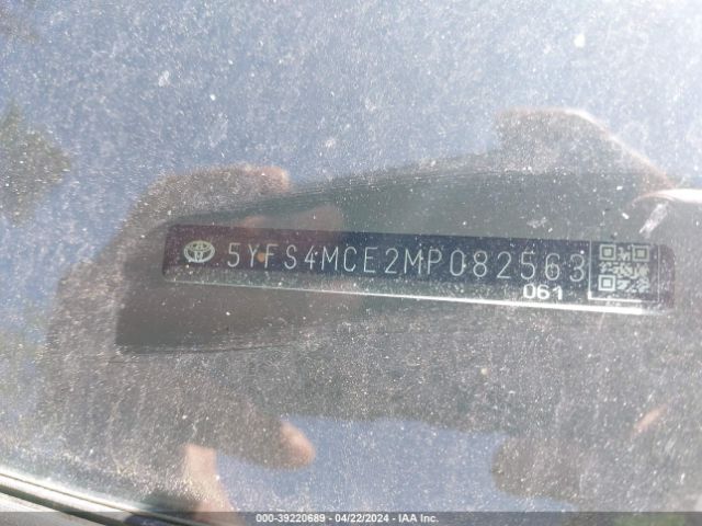 5YFS4MCE2MP082563 Toyota COROLLA SE