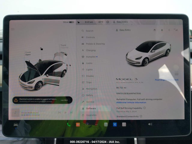 Tesla Model 3 Long Range/mid Range/standard Range/standard Range Plus 2019 5YJ3E1EAXKF417510 Image 7