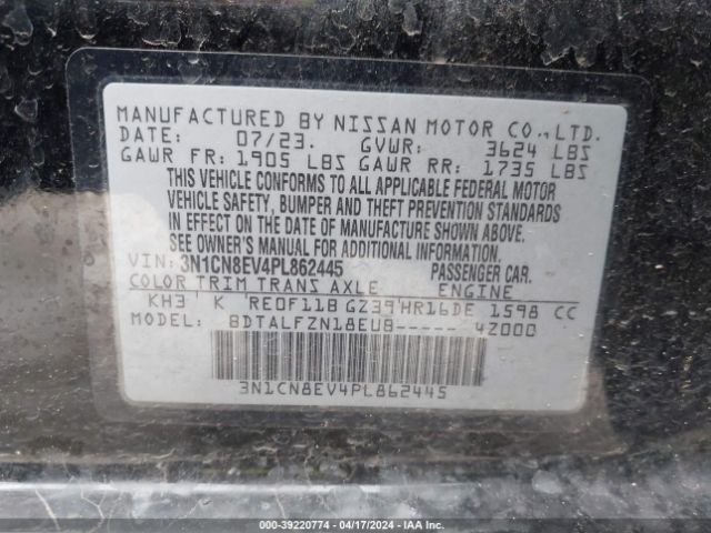 3N1CN8EV4PL862445 Nissan Versa 1.6 Sv Xtronic Cvt