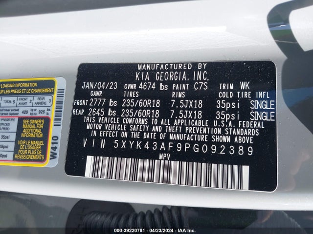 KIA Sportage Sx 2023 5XYK43AF9PG092389 Image 9