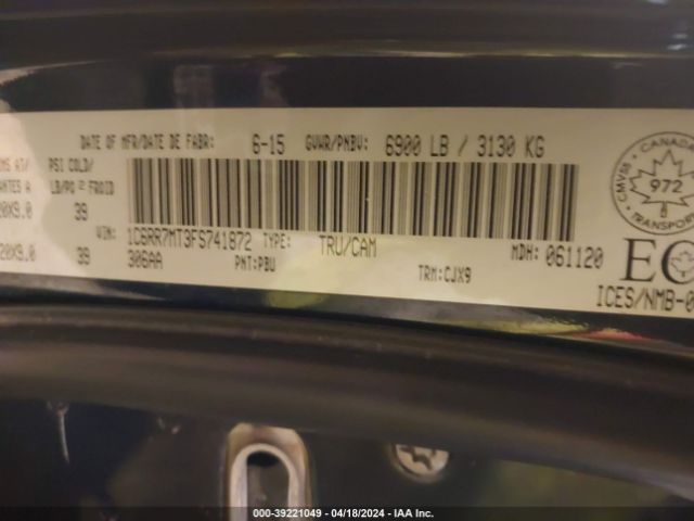 1C6RR7MT3FS741872 RAM 1500 Sport
