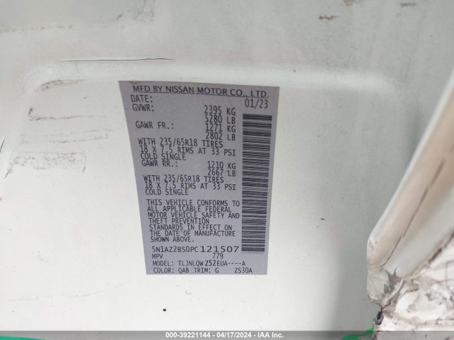 Nissan Murano Sv Intelligent Awd 2023 5N1AZ2BS0PC121507 Image 9